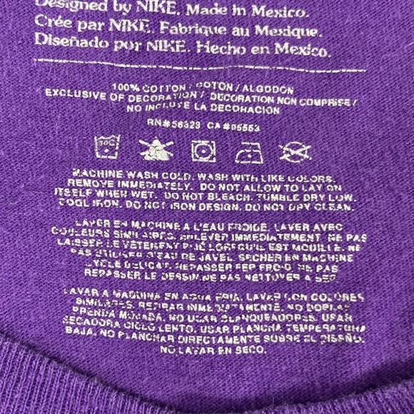Nike Slim Fit Purple No Finish Line Crew Neck Graphic Tee - Picture 11 of 11